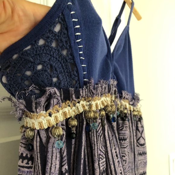 NWOT Free People Burlap Tribal Print Dress sz 2 - Picture 7 of 7